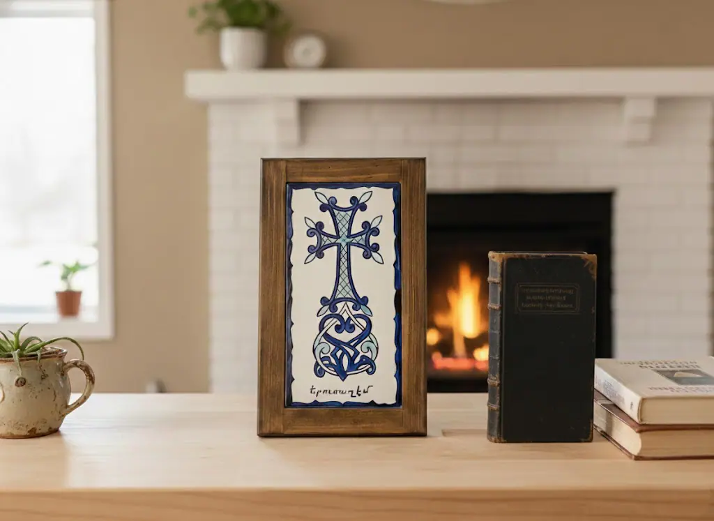 Armenian Blessed Cross – Hand-Painted with Jerusalem