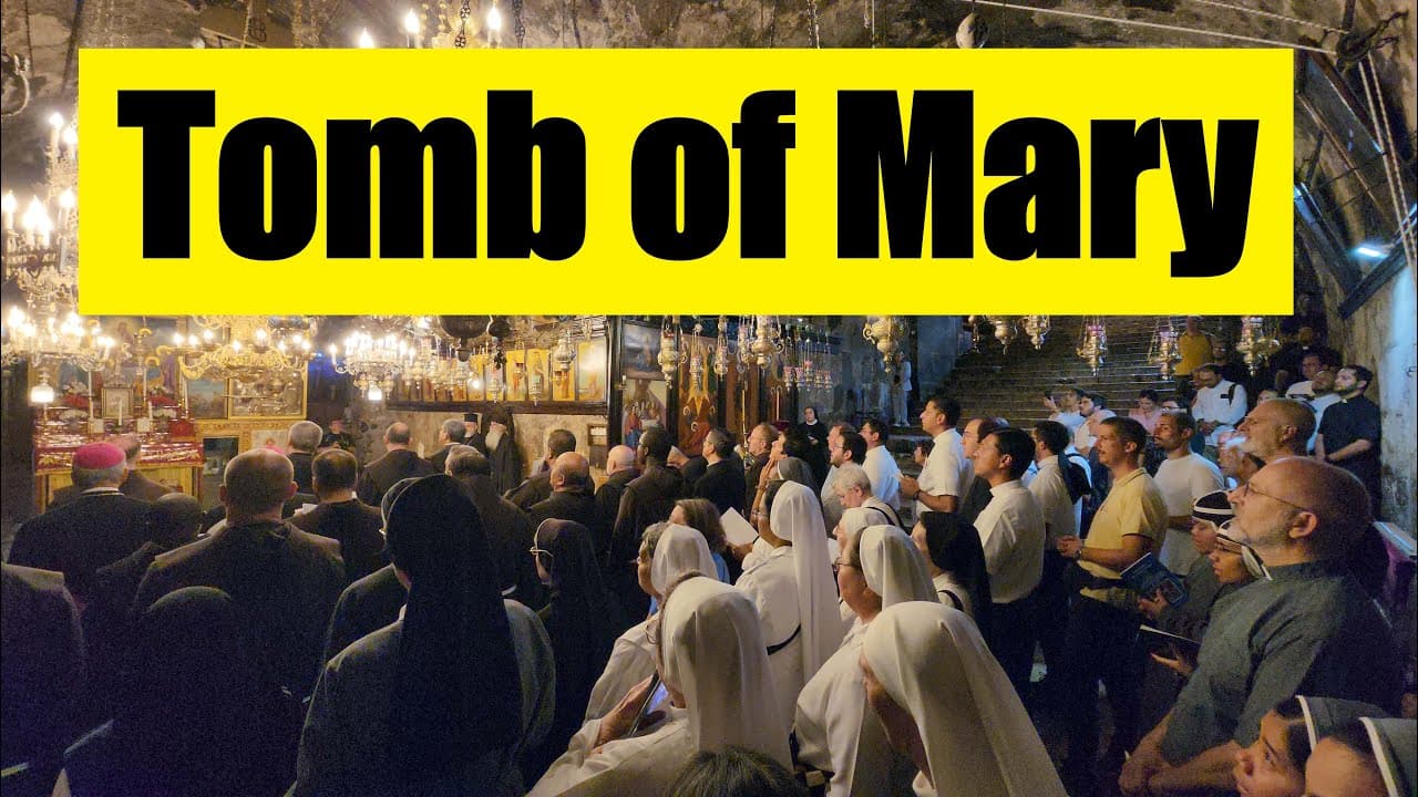 Catholics Gather at Mary’s Tomb on the Day of Her Assumption in Jerusalem